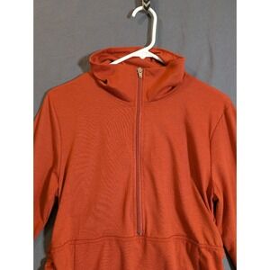 Ginkana Women's Cotton Funnel Neck 3/4 Zipper Gorpcore Sport Soft Sweater Oran M